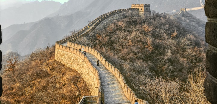 Length of the Great Wall of China. It is the longest man made structure in the world.